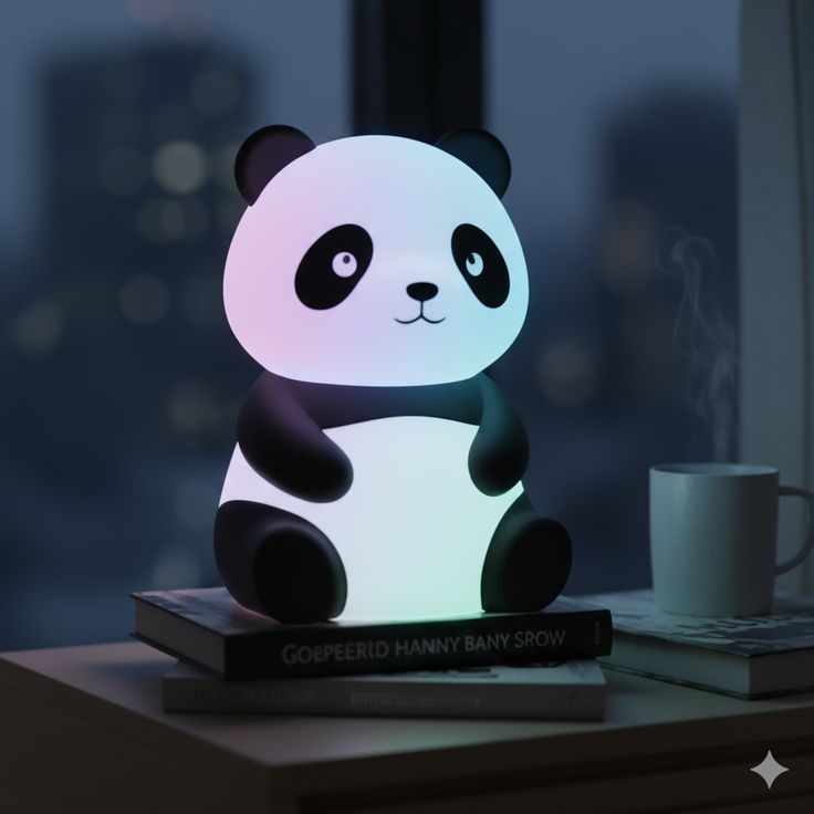 Cute Panda LED Night Lamp 🐼✨